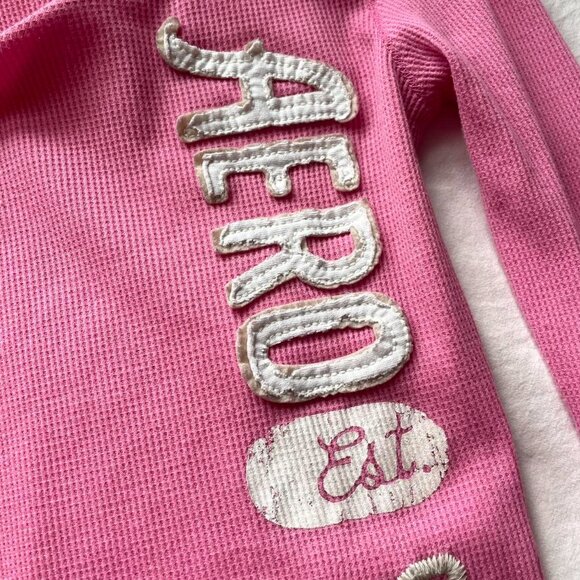 Pink Y2K Aeropostale Waffleknit Top - Picture 3 of 8